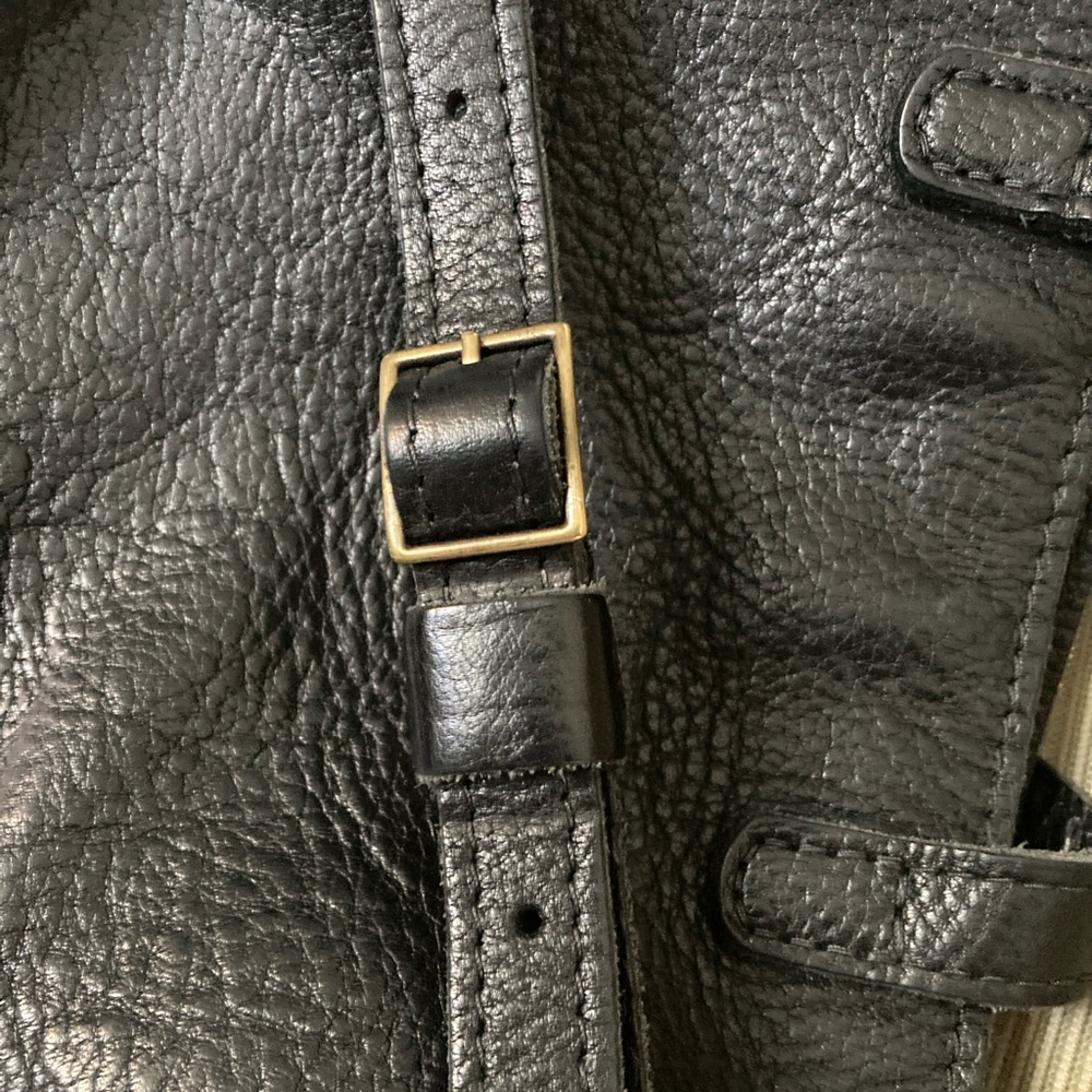 Portland Leather Mini Crossbody Tote Pebbled Black - Picture 9 of 12